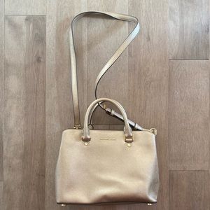 Michael Kors Gold Leather Handbag great Condition